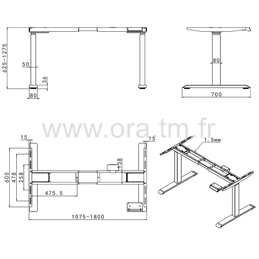 MOVUP2+ - STRUCTURE MOTORISEE - ELECTRIQUE 2 MOTEURS