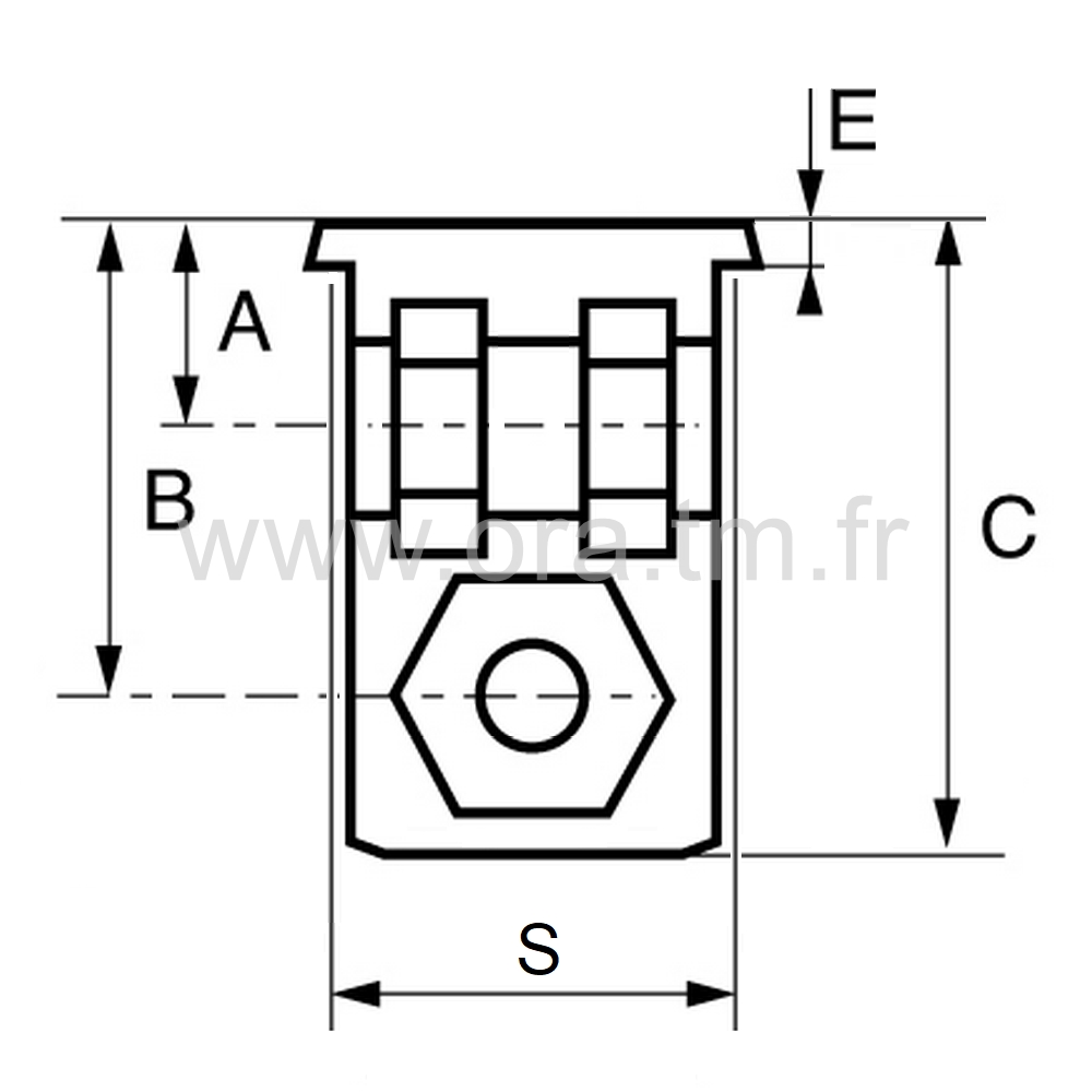 MC3B 30X30X1,5 M8/1