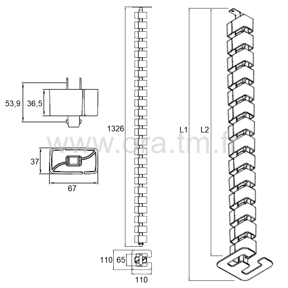 CKT - CABLE ET PASSAGE DE CABLE - GUIDES CABLES ARTICULES