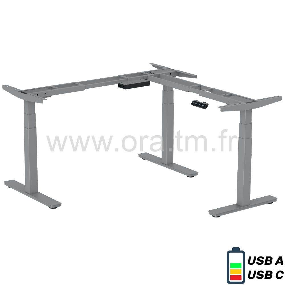 DESK3 - STRUCTURE TABLE REGLABLE - ELECTRIQUE 3 MOTEURS