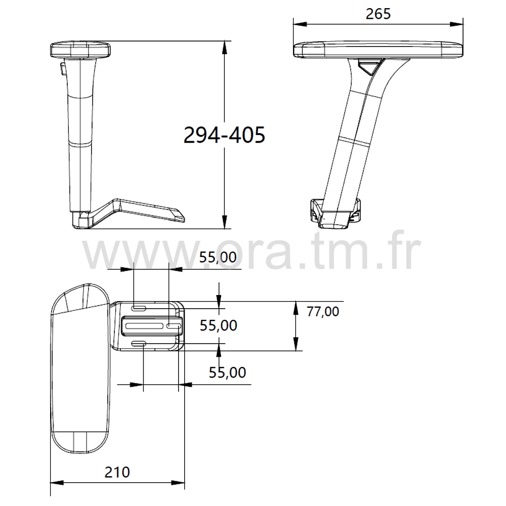 ARM162 - ACCOUDOIR & MANCHETTE - REGLAGE 3D