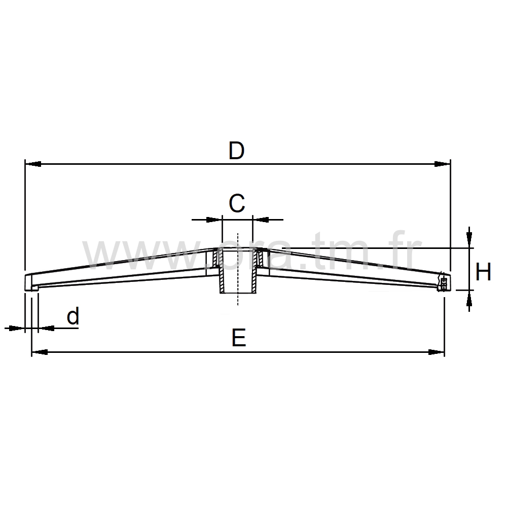 BA4B - PIETEMENT - BASE 4 BRANCHES ALUMINIUM