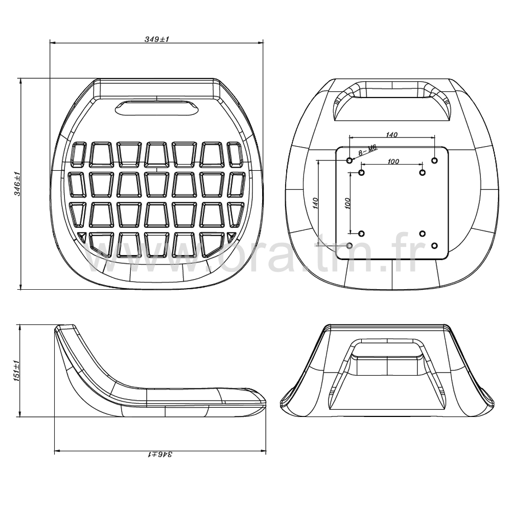 TOBY - ARTICLE EN POLYURETHANE - ASSISE AVEC PRISE DE MAIN