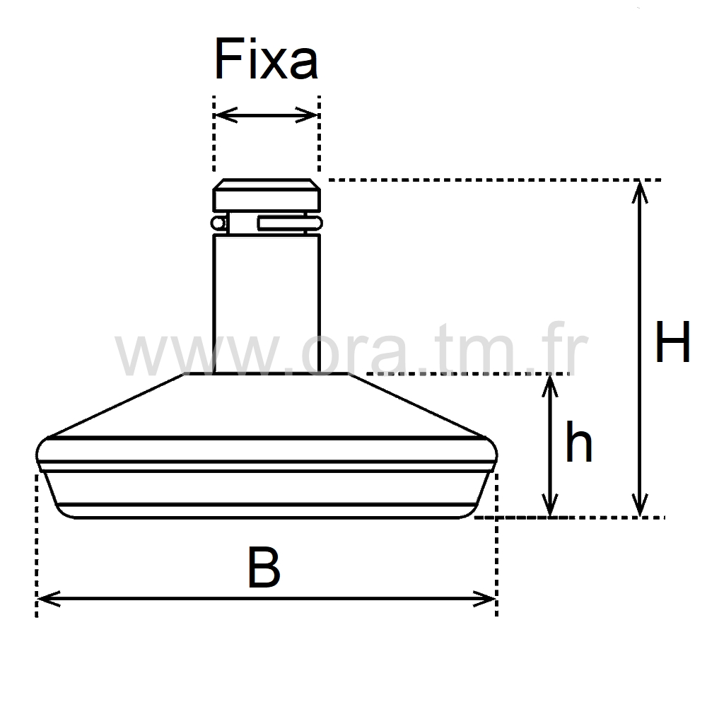 GLIF50 - PATIN GLISSEUR - ATTACHE PRISE FIXE
