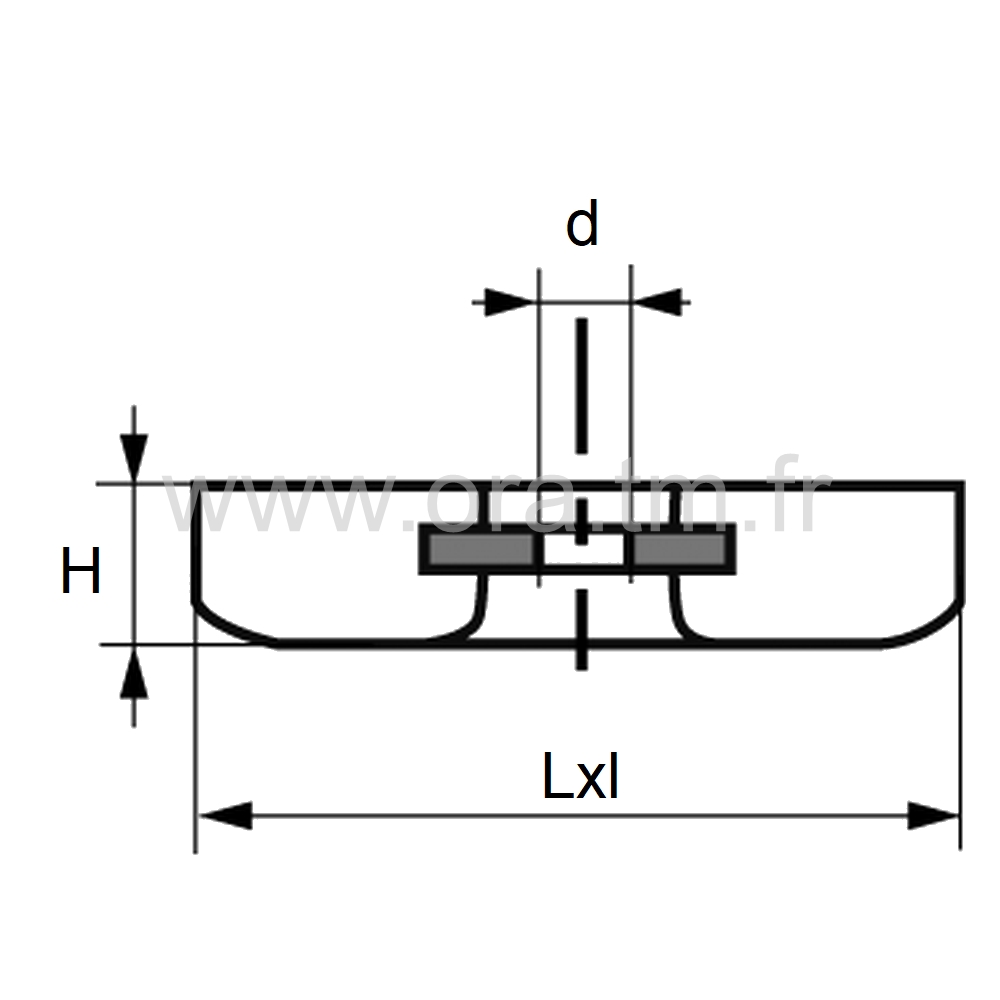 PVGC - PATIN GLISSOR PTFE - CARRE PASSAGE VIS