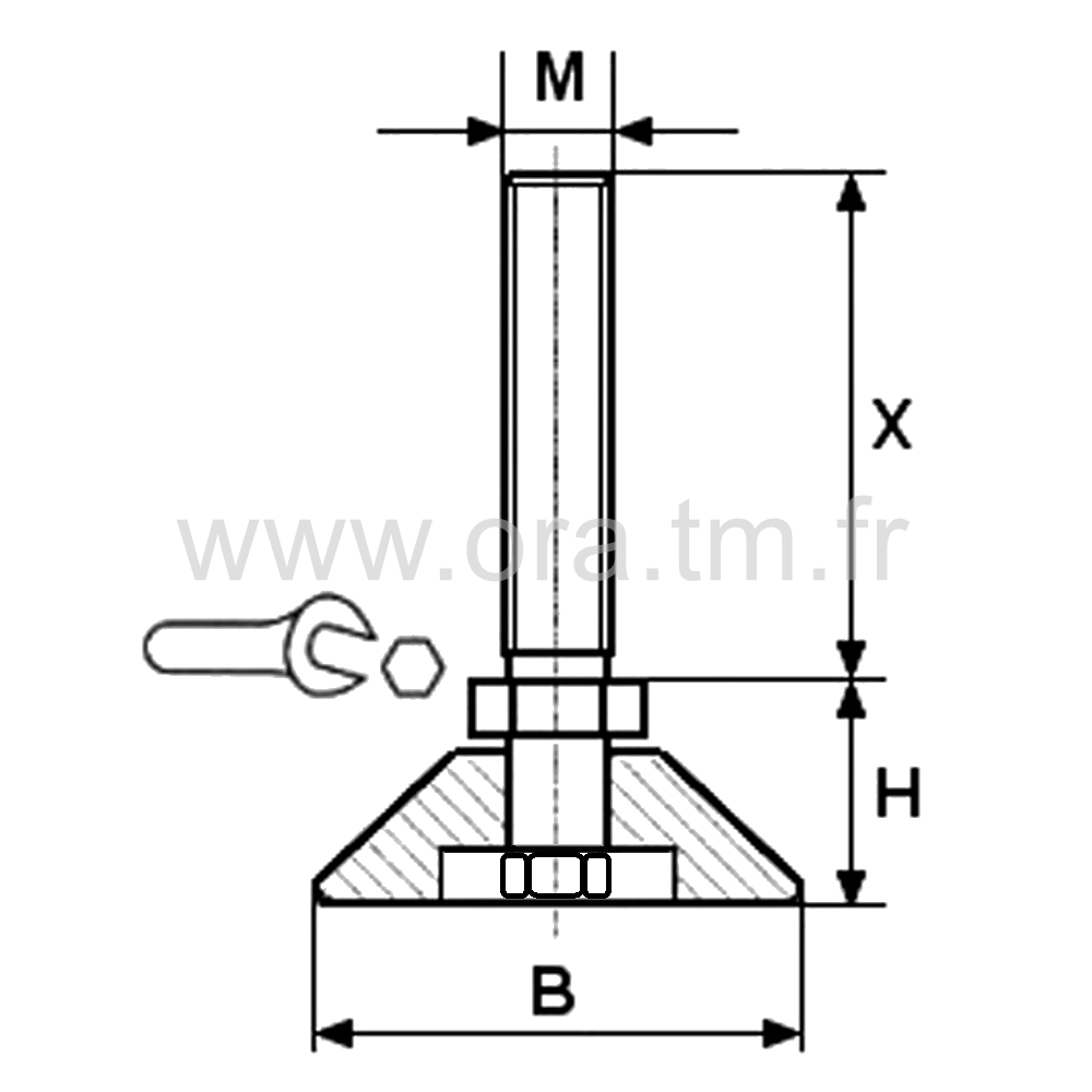 VGA - VERIN GYROSCOPIQUE - BASE CONIQUE