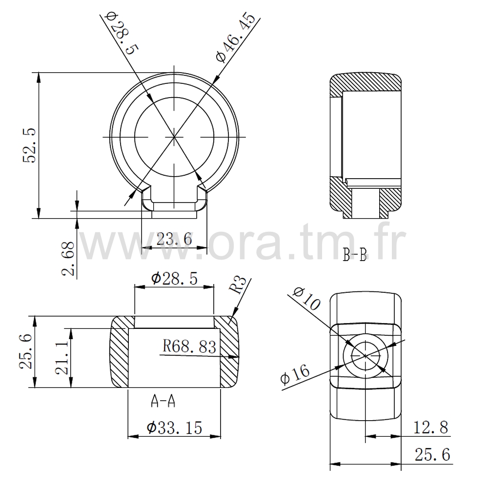 BCF - BAGUE DE COULISSEMENT - TUBE CYLINDRIQUE