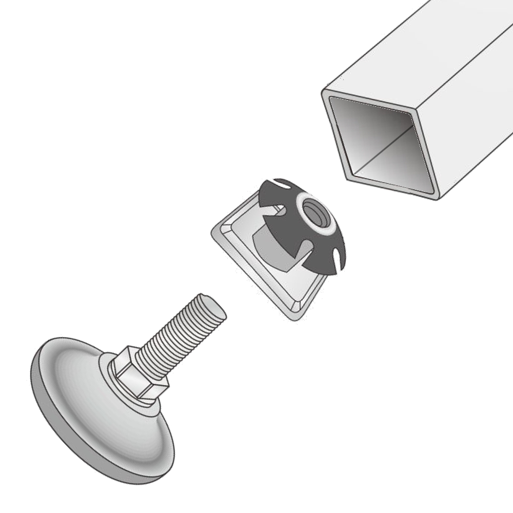 IFC1 - INSERTION PRISE CLIPS - APPUI CARRE 1 CLIPS ROND