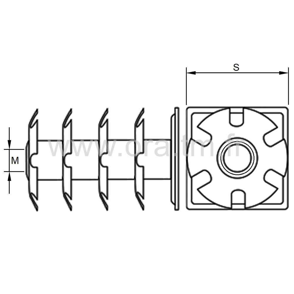 IFC4 - INSERTION PRISE CLIPS - APPUI CARRE 4 CLIPS RONDS