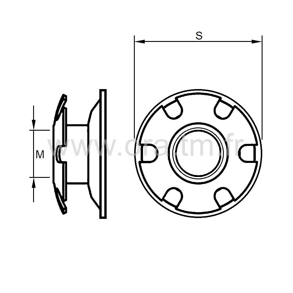 IFY1 - INSERTION PRISE CLIPS - APPUI ROND 1 CLIPS ROND