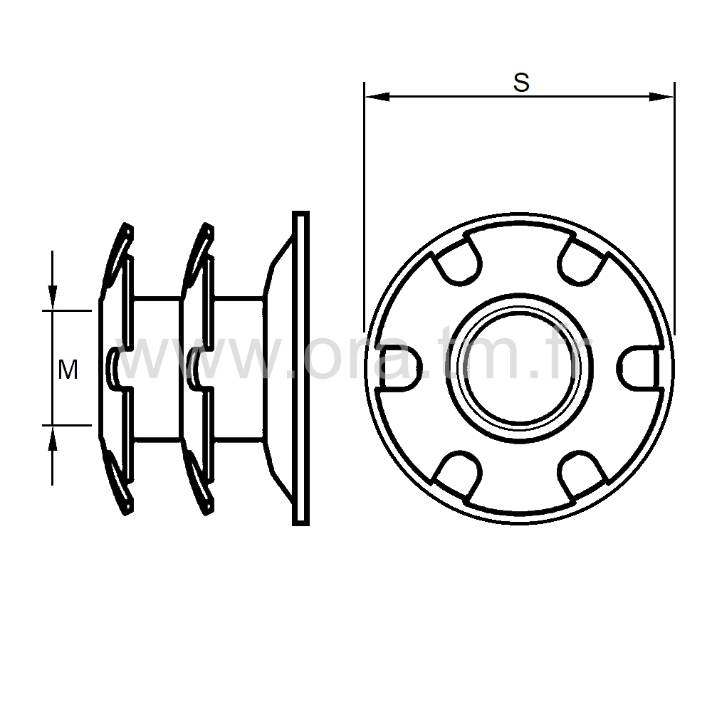 IFY2 - INSERTION PRISE CLIPS - APPUI ROND 2 CLIPS RONDS