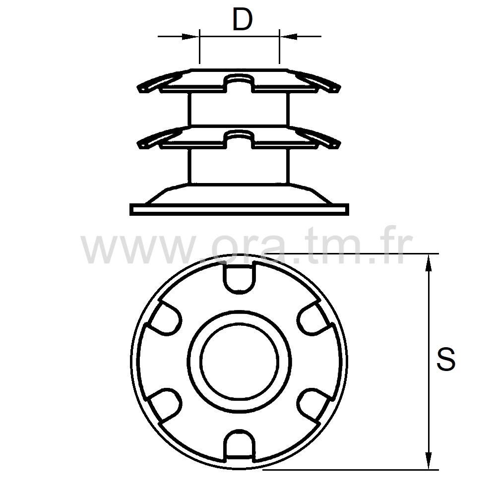 IFY2D - INSERTION PRISE CLIPS - APPUI ROND 2 CLIPS RONDS