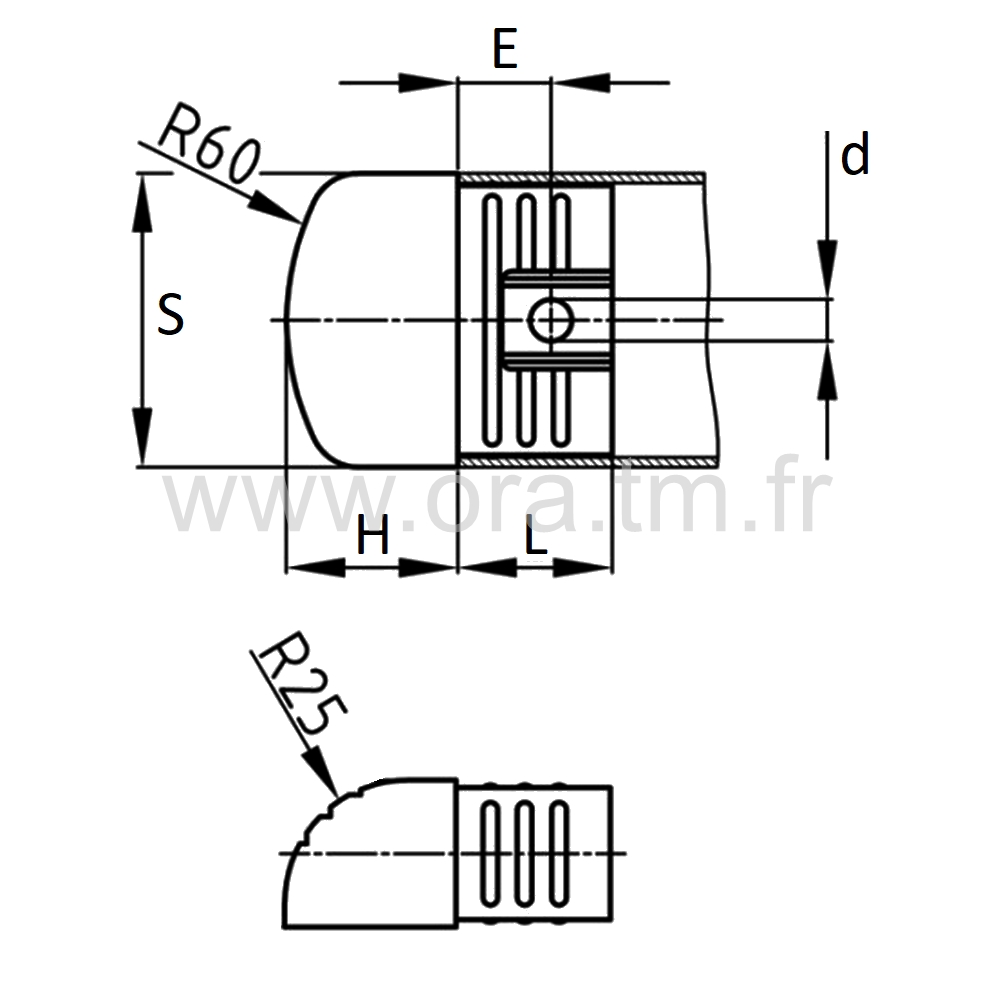 IHRD - INSERTION FILETEE - TUBE RECTANGULAIRE